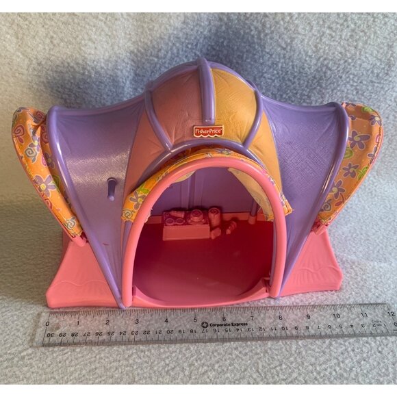Fisher Price Loving Family Pink Camping Tent dollhouse Camping Fun 2004 - Picture 6 of 9